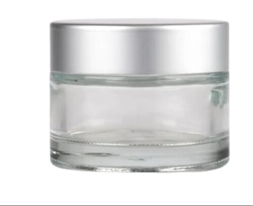 Clear Glass Jar 100 Gm - Glass Material, Customizable Size, Transparent Color | Plain Pattern, Lightweight Design, Quality Tested Standards