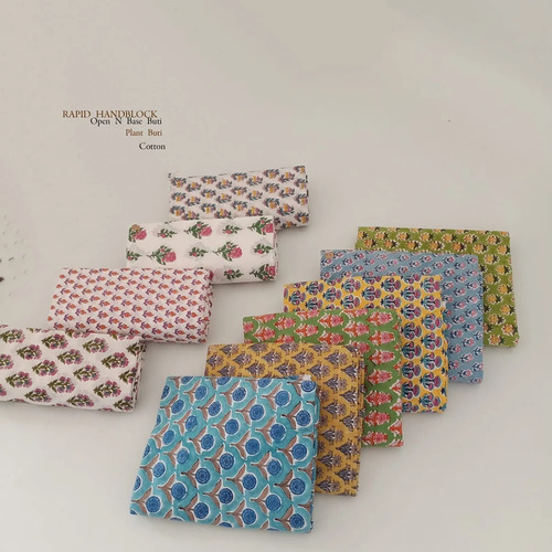 Cotton Hand Block Printed Fabric Rapid
