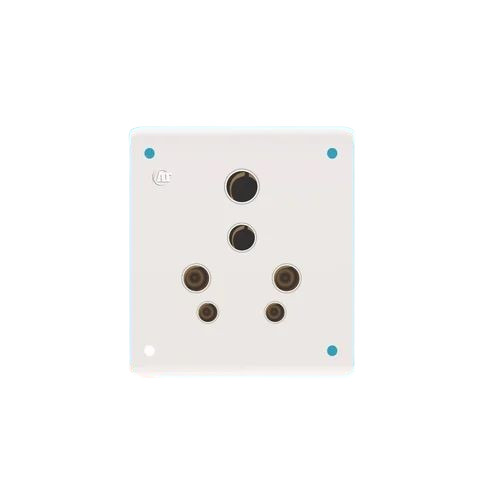 Electric Sockets - PVC Material, 240 Rated Voltage, White Color | Durable, Fine Finish, 1 Year Warranty, Industrial Application