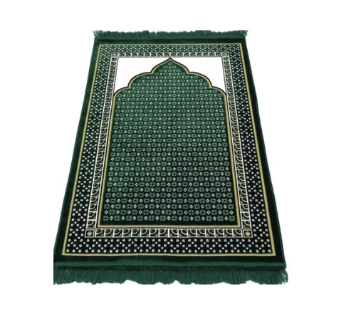 Handloom Mosque Floor Carpet - Cotton Material, Rectangle Shape | Kashmiri Printed Design, Stain Resistant, Easy to Clean, Customizable Colors and Sizes, Non-Slip