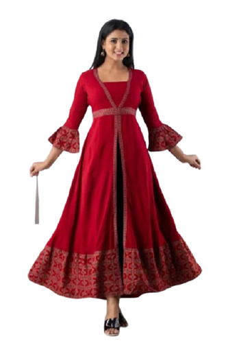 Ladies Front Slit Anarkali Kurti