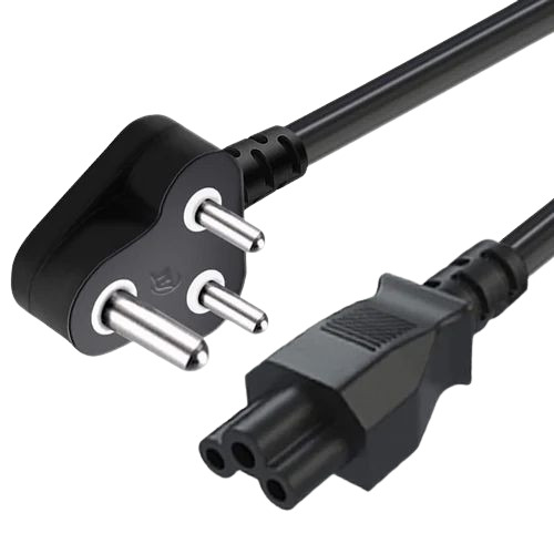 Laptop Power Cable - Electric 2 Meter Length, Pvc Insulated - Durable Black Power Cable, 240 Output Voltage, 3-5 Amp Current