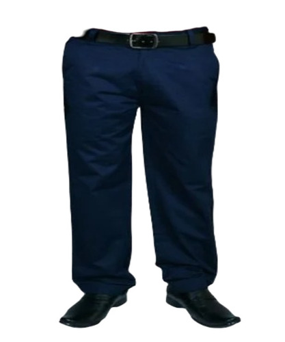 Men Formal Trouser - Cotton Regular Fit, Navy Blue, Double Pockets, Soft, Anti-Wrinkle, Washable, Ideal for Winter and Summer