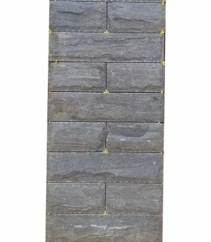 Natural Wall Stone - Polished Indian Gray Tile, 16 mm Thickness | Standard Size, Stone Form: Tile