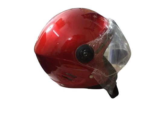 Open Face Bike Helmet - Plastic, Sizes S,M,L | Durable, Fine Finished, Very Good Quality, Red Color