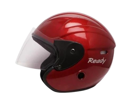 Open Face Helmets - Durable Plastic, Medium Size, Maroon Color | Fine Finished, Very Good Quality, 1 Year Warranty