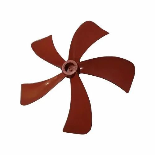 Plastic Cooler Blade - 16 Inch Diameter, Brown Plastic, 5 Durable Blades | Fine Finished, Very Good Quality, Plain Pattern