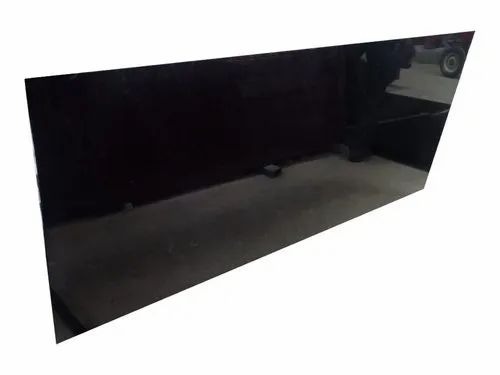 Polished Black Granite Stone Slab - 15 mm Thickness Standard Size | Durable Surface Finish Ideal for Countertops