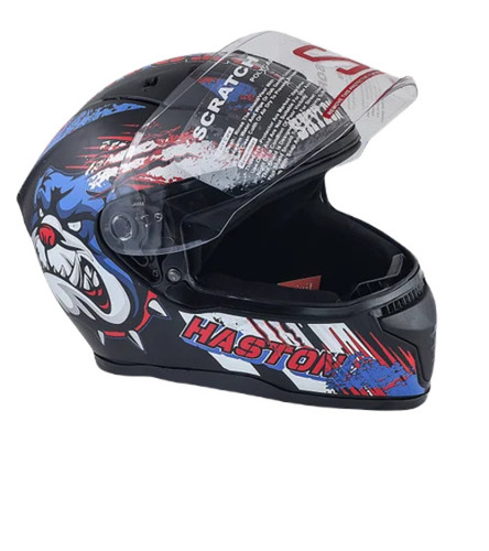 Printed Full Face Motorcycle Helmet - Durable Plastic, Large Size, Multicolor | Fine Finish, 1-year Warranty, Ideal For Riding
