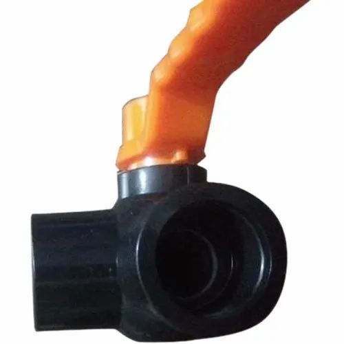 Three Way PVC Ball Valve - High Pressure Up to 1.0 Inch Size Manual Operation Black Color Suitable for Industrial Applications