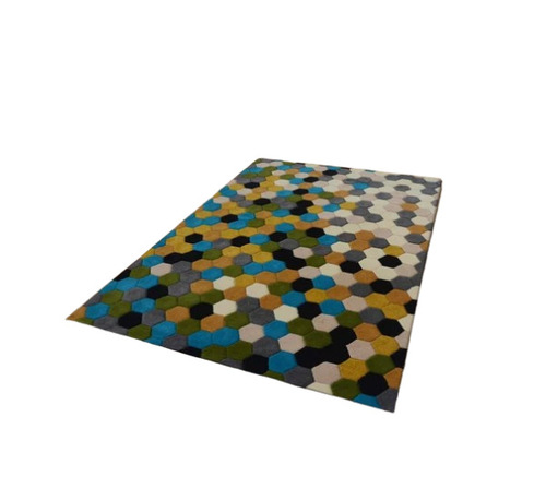 Wool Hand Tufted Floor Carpet - New Stain Resistant, Printed Design In Various Sizes | Easy To Clean, Non-slip, Customized Color And Shapes For Home And Hotel Decor