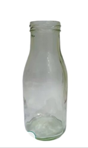 300ml Square Milk Glass Bottle - Glass Material, 300ml Size, Transparent Color | Leak Resistant, Crack Resistant, Industrial Beverage Use