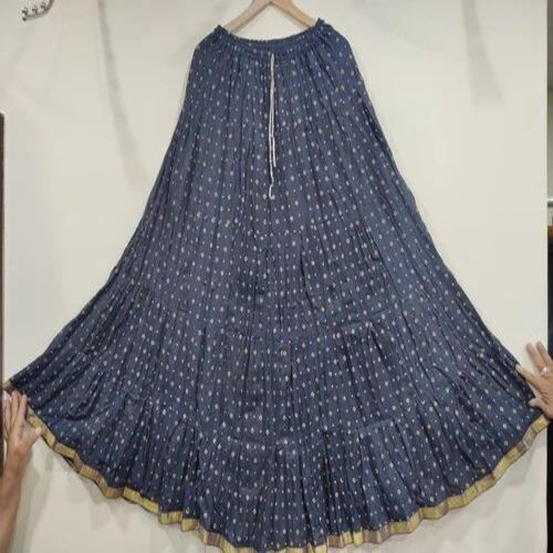 5 Meter Flare Flyer Skirts - Cotton Fabric, All Sizes, Multicolor Printed Design, Long Length, Customized Sizes with Attractive Patterns