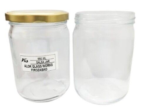 550ml Salsa Transparent Glass Jar