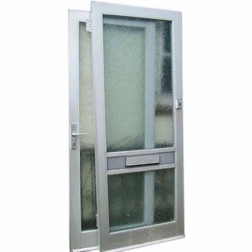 Aluminum Sliding Door - Customized Size, Silver Color | Durable, Fine Finished, Perfect for Home and Office Applications