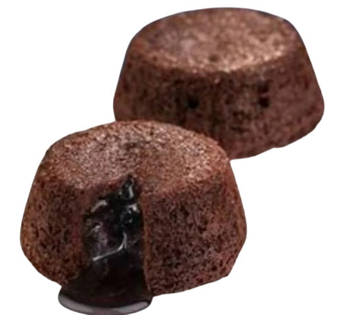 Choco Lava Cake - Round Shape, Chocolate Flavor, Brown Color | Solid Form, FSSAI Certified