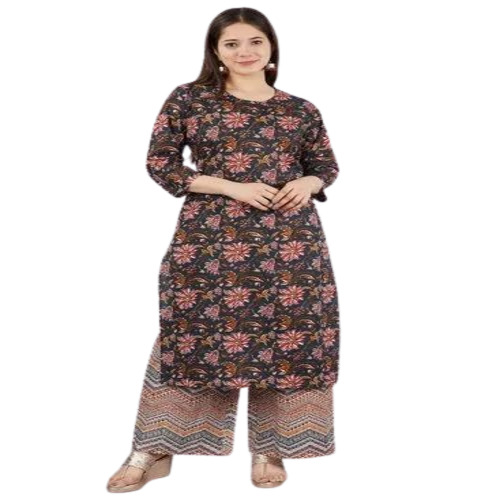 Cotton Palazzo Set - Multicolored Straight Style, Attractive Plain Design | Customized Sizes for Women