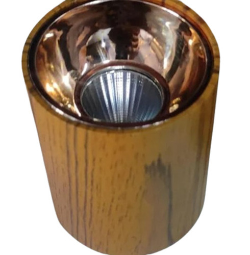 Cylindrical Led Light - Metal Construction, 15w Power, Round Shape, Cool White 3000k Color Temperature | Ideal For Home And Office Use, Brown Finish