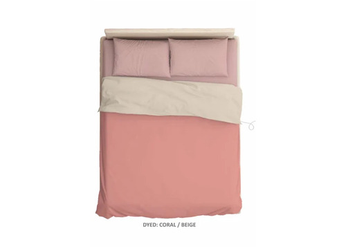 Dyed Coral Beige Bed Sheet