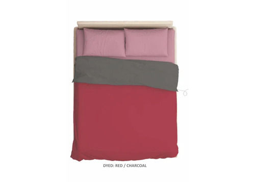 Dyed Red Charcoal Bed Sheet