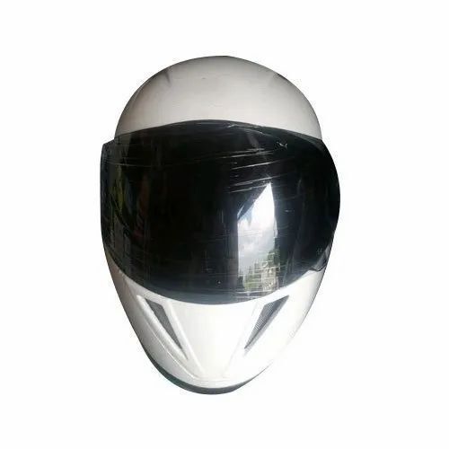 Flip Up Helmets - ABS Material, S to XL Size, White Color | New Durable Design, Fine Finished Quality