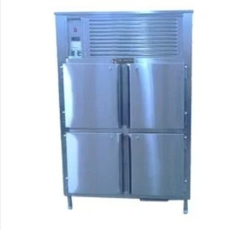 Four Door Freezer - Stainless Steel, 240V Electrical, Silver Color, Rectangular Design | High Quality Commercial Refrigeration Unit