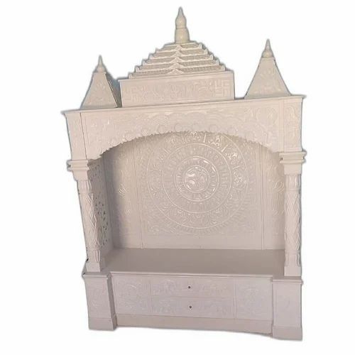 Indoor White Marble Temple - 39.9 x 15.9 x 9 Inch, Traditional Design with Scratch Resistant and Water Resistant Features