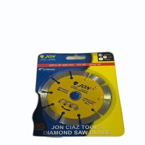 Marble Cutting Blade - 4 Inch Diameter, 14500 RPM Speed | Round Shape, Industrial Use, Yellow Color