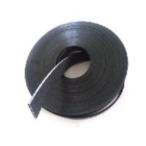 PU Flat Belt - Plain Design Easy To Tie Fine Finishing Customized Size Matte Black
