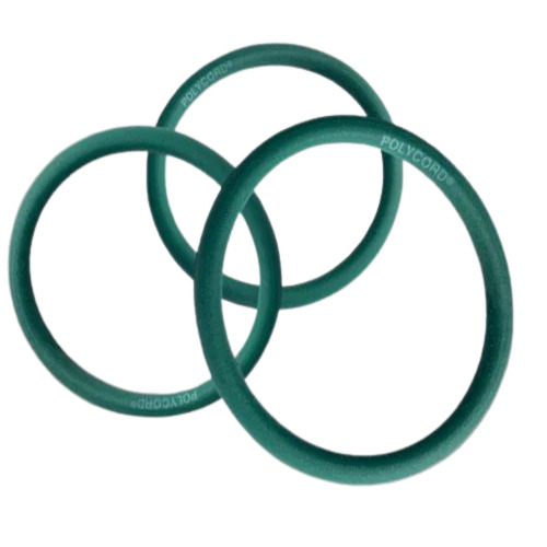 Round PU Belt - PU Leather, Thickness 0.5-5mm, Green Color, Plain Pattern | Customized Size, Industrial Usage, Silver Features