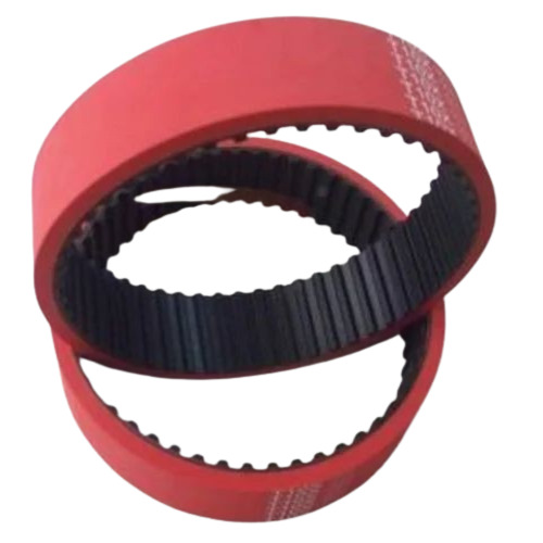 Rubber Coating Timing Belt - Rubber Material 1/2'' Size 62 mm Width Red Color | Customized Product Type for Versatile Applications