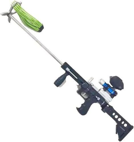 Smart Kingfisher Slingshot Gun Catapult Hunting Rifle Gun Multipurpose Shooting Support Arrow Ammo Fishing Reel Sight Scope 