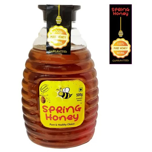 Spring Honey Pure And Natural Honey 500 Gm Squeezy Bottle - 100% Pure Honey, Convenient Squeeze Design, Nutritious And Antioxidant Rich