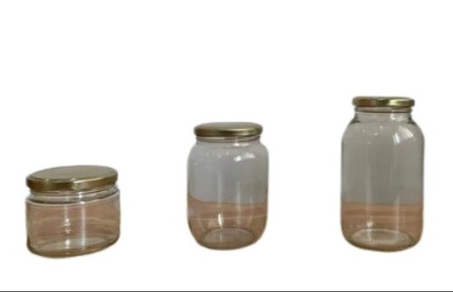 Transparent Glass Jar - Standard Size, Clear Color, Plain Pattern | Delivered on Time, Quality Tested, New Condition