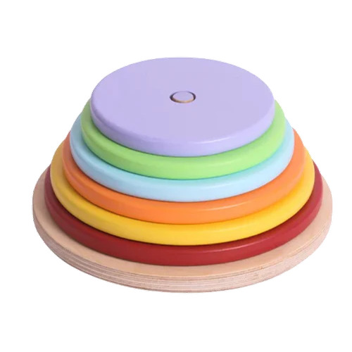 Wooden Unique Stacker - Wooden, Multicolor | Age Group: 0-3 Years, Skill Type: Concentration, Application: Home Play