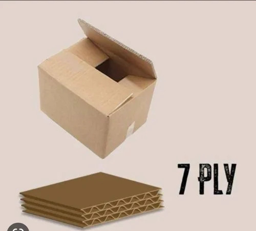 7 Ply Printed Corrugated Boxes - Kraft Paper, Rectangular Shape, Brown | Durable, Eco-Friendly, Ideal for Gift & Crafts, Personal Care Packaging