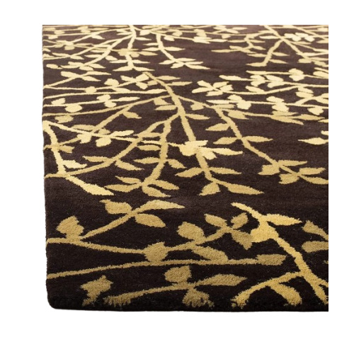 Brown Hand Tufted Woolen Carpet - Rectangular Multicolor Design, Stain Resistant & Washable for Home and Hotels