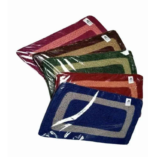 Cotton Door Floor Mat - 4 mm Thick 16 x 24 Inch Rectangle | Multicolor Anti-Slip Machine Washable