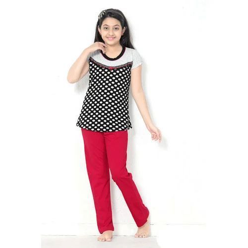 Designer Girl Night Suits - Cotton Nightwear, Sizes S-xl | Comfortable Fit, Breathable Material, Stylish Colors, Cute Patterns, Elastic Waistband, Easy To Wash