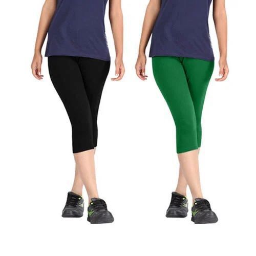 Fancy Womens Capris - Cotton Blend, XS & XXS Sizes | Stretchable Material, Elastic Waistband, Anti-Wrinkle, Breathable, Versatile Wear, Chic Patterns, Perfect for Warm Weather