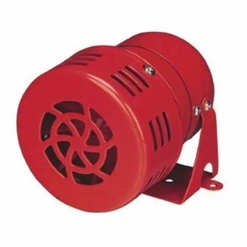 Fire Siren - Electric, Mild Steel, Red Color | Durable With 1-Year Warranty, Industrial Usage, Fine Finished