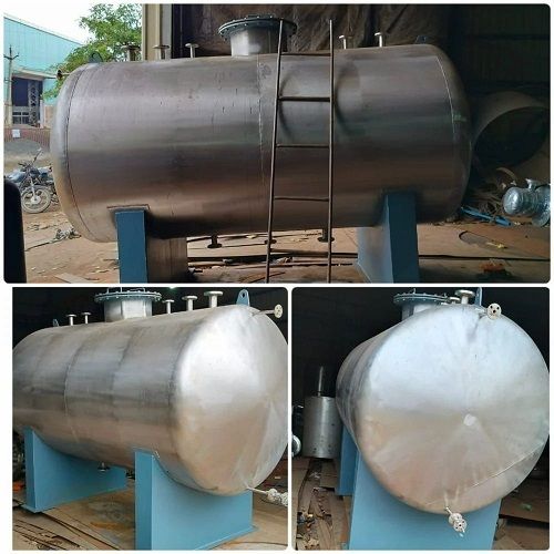 Gas Storage Tank - 25000 L Mild Steel, Polished Finish | Industrial Use, New Condition, Multiple Colors