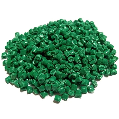 Green PP Granules - Recycled Natural Green Plastic Material , Eco-Friendly Industrial Grade Quality