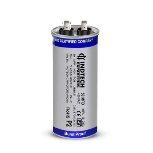 Indtech 50 Mfd Air Conditioner Capacitors For Ac Capacitors - Color: Gray