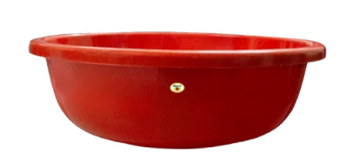 Plastic Tasla - Red, 16" to 22" Size Range | Durable, Round Shape, Very Good Quality, Fine Finished