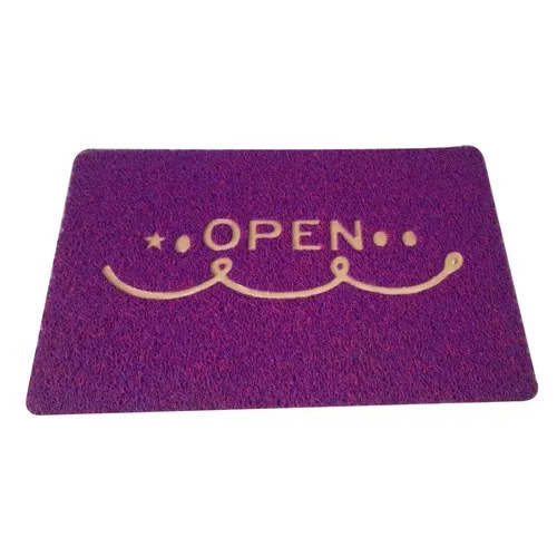 Purple Rubber Door Mat - 27 x 37 Inch, Multicolor Printed Design | Slip Resistant, Washable, Rectangle Shape, Ideal for Home & Hotel Floors