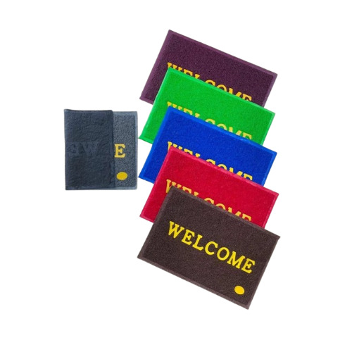 PVC Welcome Door Mat - Rectangular, Blue | Antislip, Waterproof, Dirt Resistant, Chemical Resistant, Shrink Resistant