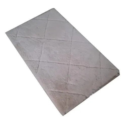 Rabbit Fur Door Mat - Velvet Material, 16 X 24 Inch, Gray Color, 10 mm Thickness | Washable, Anti Slip, Customized Color & Shape