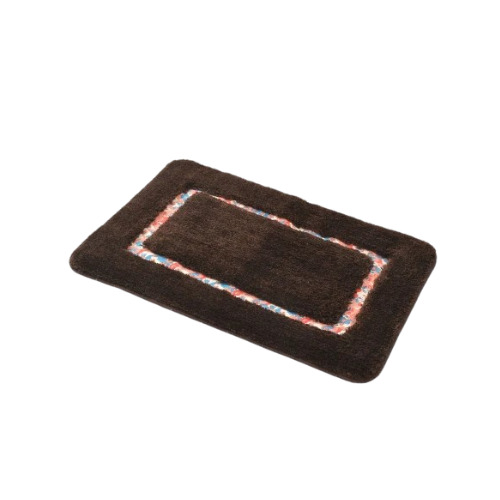 Cotton Rectangular Door Mat - 40x60 cm, Brown, Machine Washable, Eco-Friendly, Water Resistant, Skin Friendly, Shrink Resistant