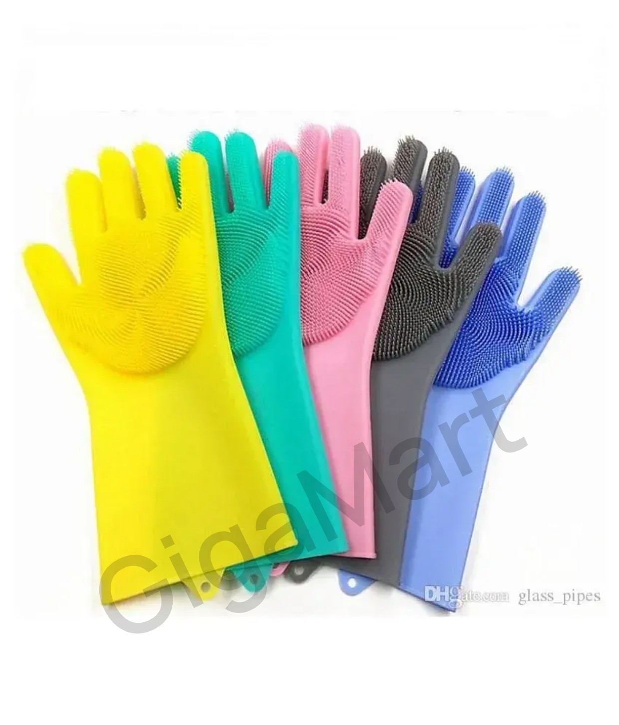 Silicon Hand Gloves for Kitchen Dishwashing and Pet Grooming, Great for Washing Dish, Car, Bathroom